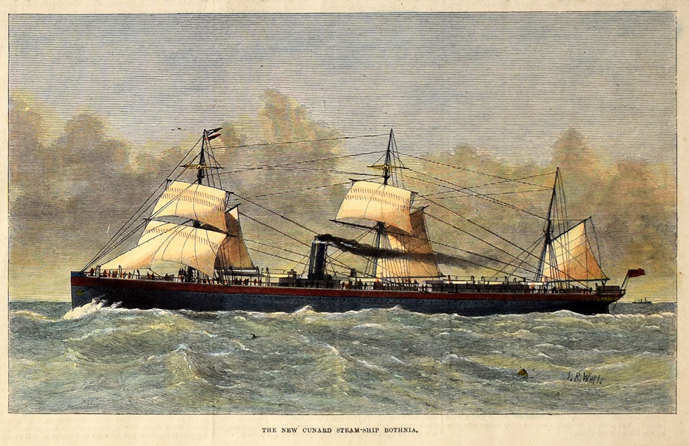Full-rigged Steamship